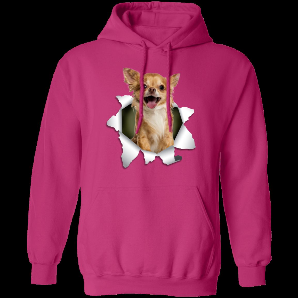 CHIHUAHUA 3D LADIES Pullover Hoodie - 8 oz Unisex Comfort Wear