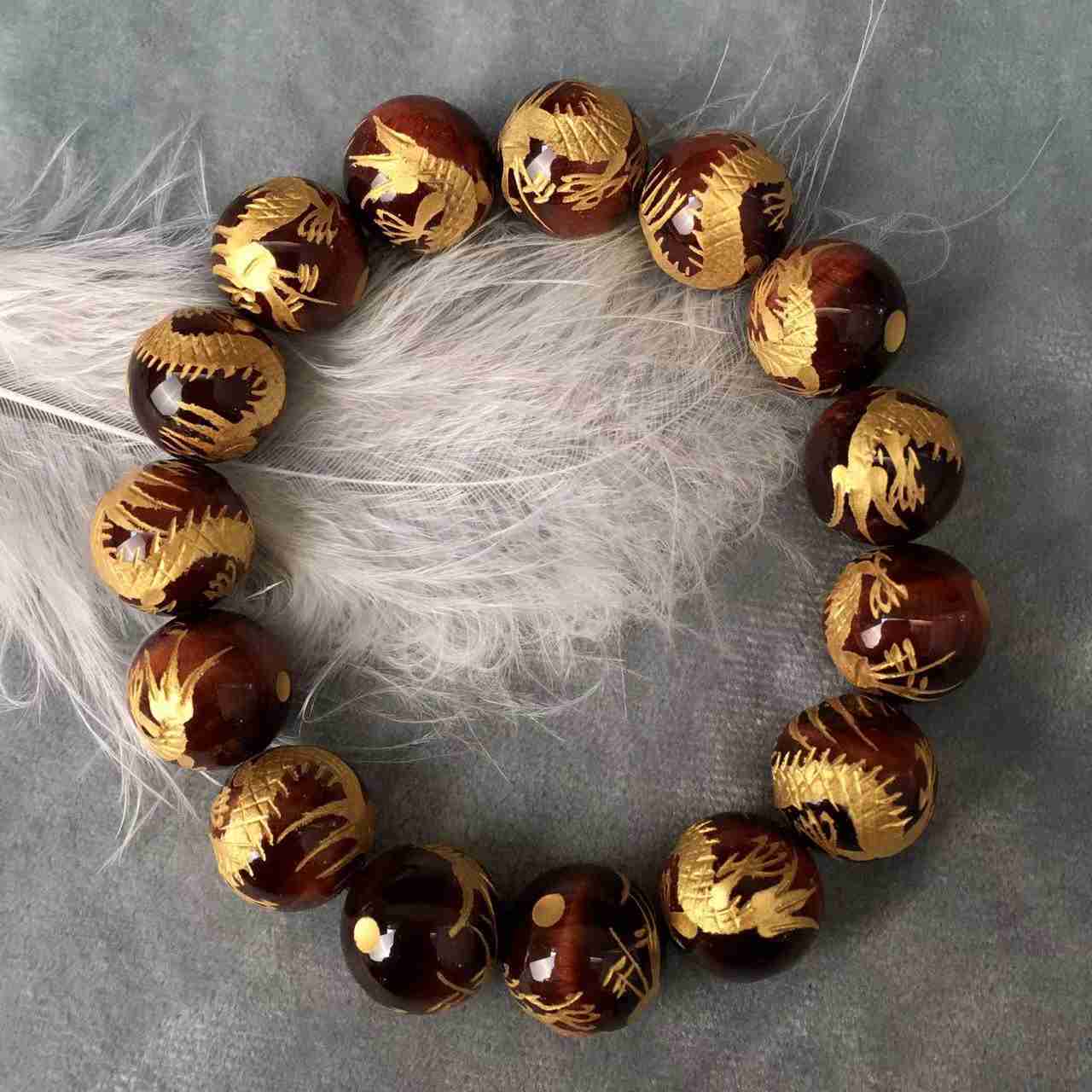 Wholesale Grade AB+ Natural Stone Bead 8/10/12/14/16/18MM Mens Tiger Eye Bracelet Gemstone Jewelry