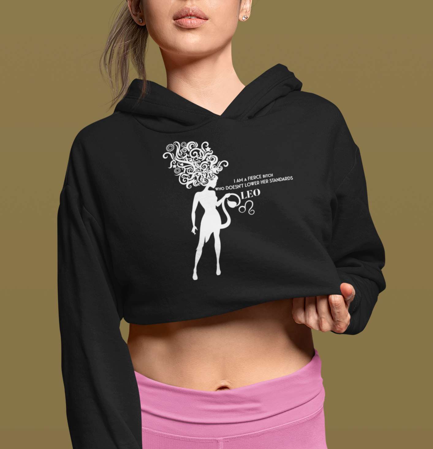 Crop Hoodie - Leo