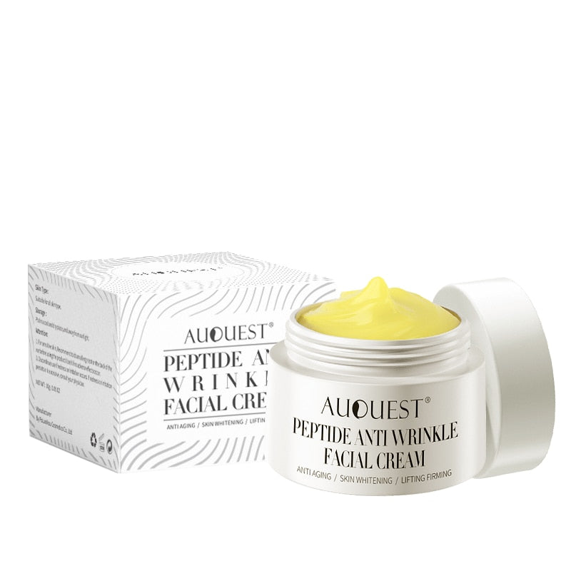 AUQUEST Peptide Anti-Wrinkle Facial Cream with Hyaluronic Acid for Lifting & Moisturizing