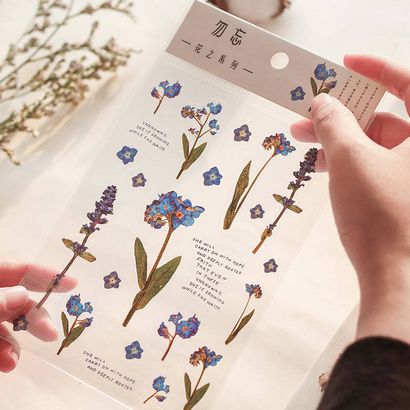 Clear Flowers Sticker Sheet