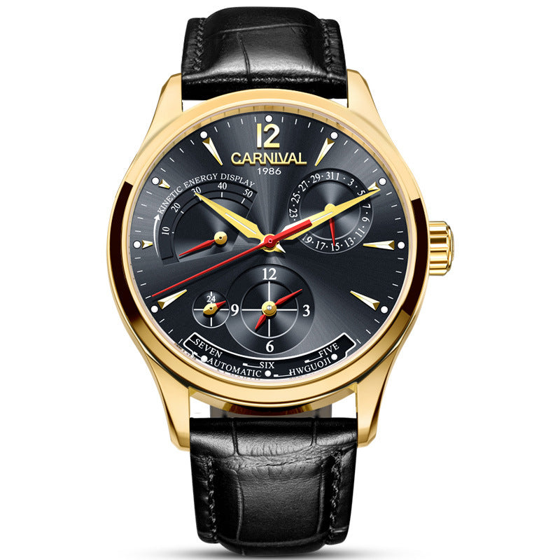 Carnival Full Automatic Mechanical Watch for Men - Sports Style with Sapphire Crystal