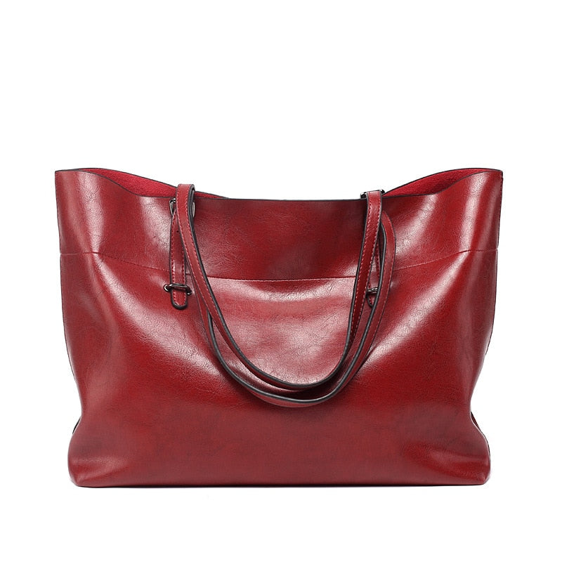 DIDABEAR Fashion Leather Tote Bag for Women - Large Capacity Shoulder Handbag
