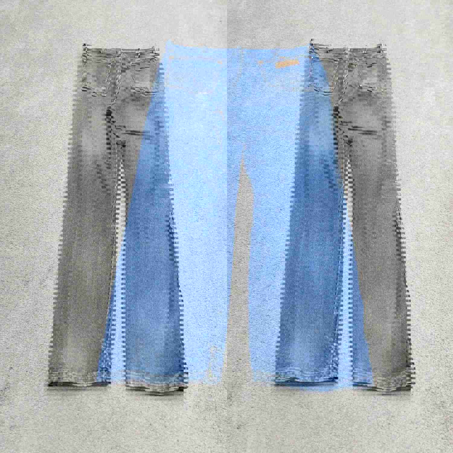 Wrangler Mens Blue Denim Straight Leg Jeans - W35XL30, 100% Cotton