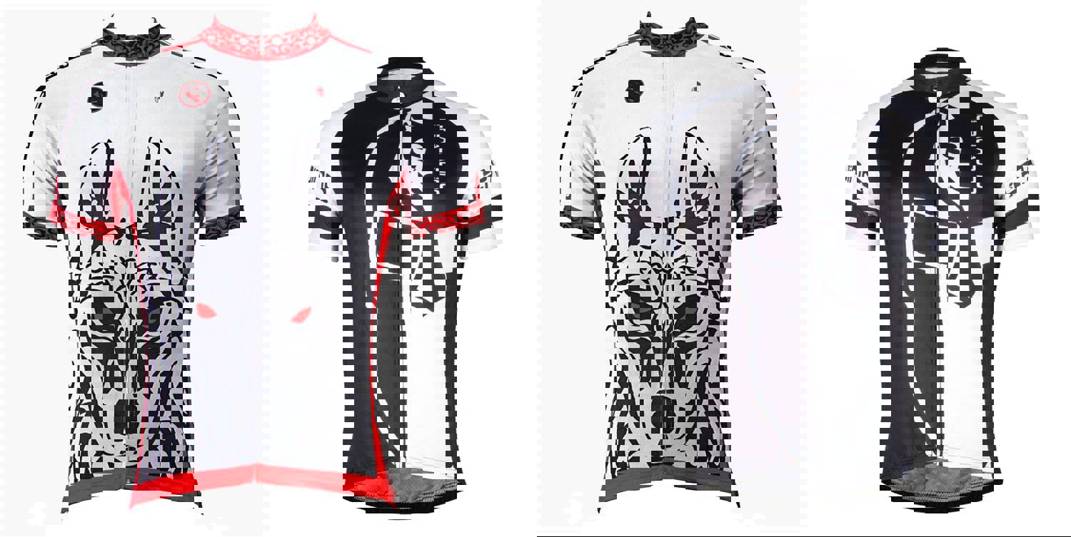 Men's Wild Animal Wolf Cycling T-Shirt - Breathable Quick-Dry Sportswear for Outdoor Biking