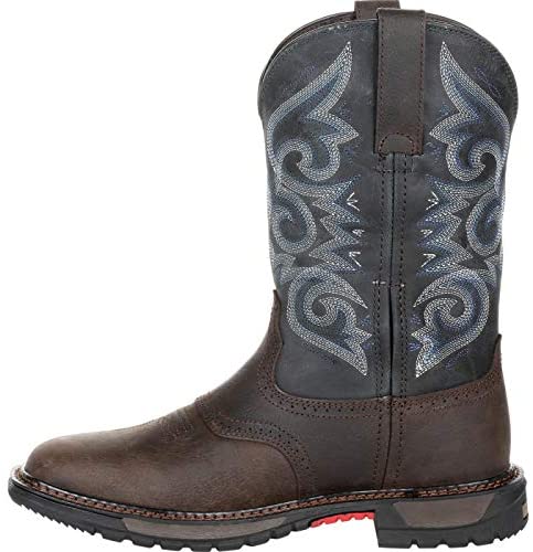 Rocky Women's Original Ride FLX Waterproof Western Work Boot - Soft Toe, Chocolate, Size 8 M