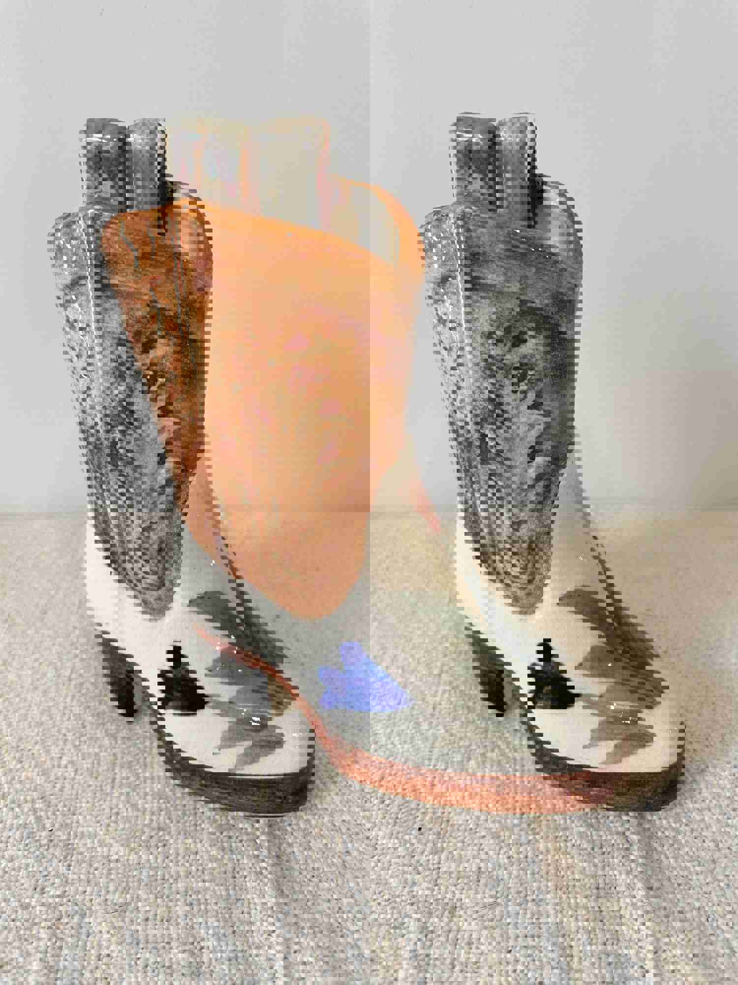 Ceramic Japanese Cowboy Boot Shot Glass