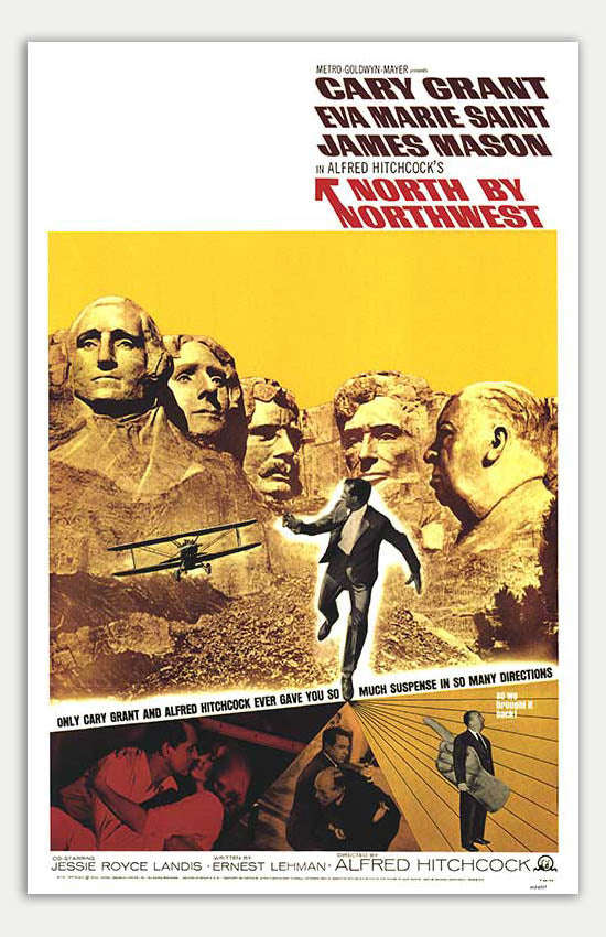 North By Northwest - 11 x 17 Movie Poster (Reprint, 1959)