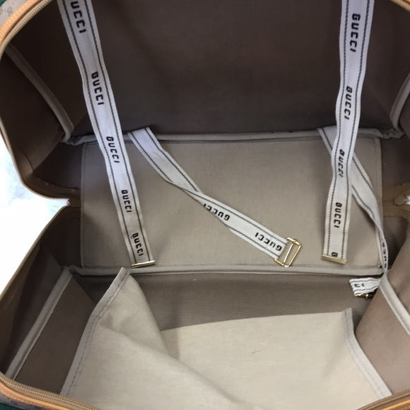 GUCCI DUFFLE TRAVEL BAG WEEKENDER VINTAGE SHERRY