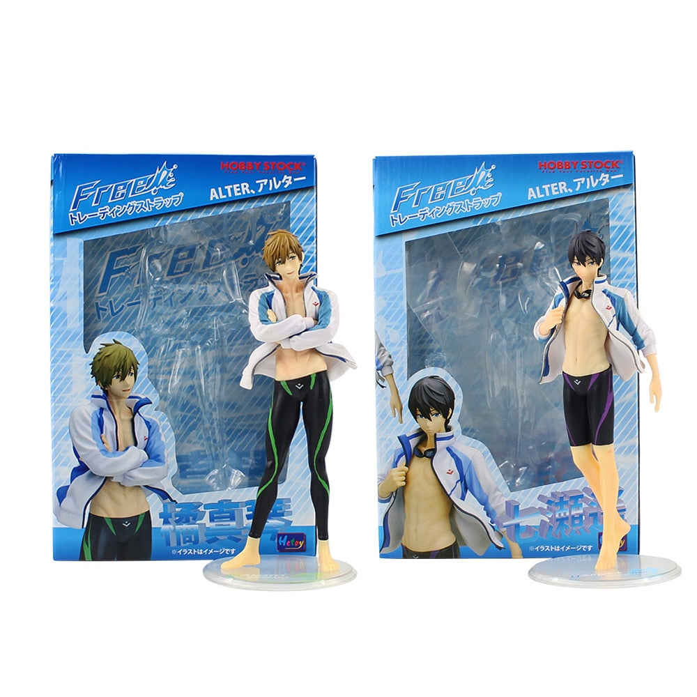25cm Iwatobi Swim Club Haruka Nanase Tachibana Makoto PVC Action Figure Anime Model Toy