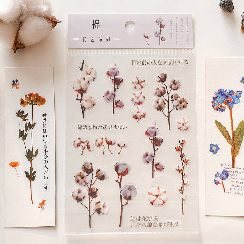 Clear Flowers Sticker Sheet