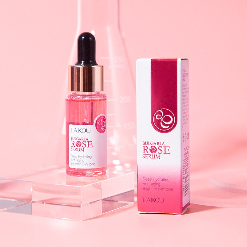 LAIKOU Bulgaria Rose Face Serum - Deep Moisturizing, Hydrating, Anti-Aging, Brightening Skin Care