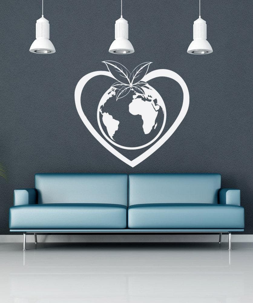 Vinyl Wall Decal Sticker Love Earth #1208 - Removable & Easy to Apply