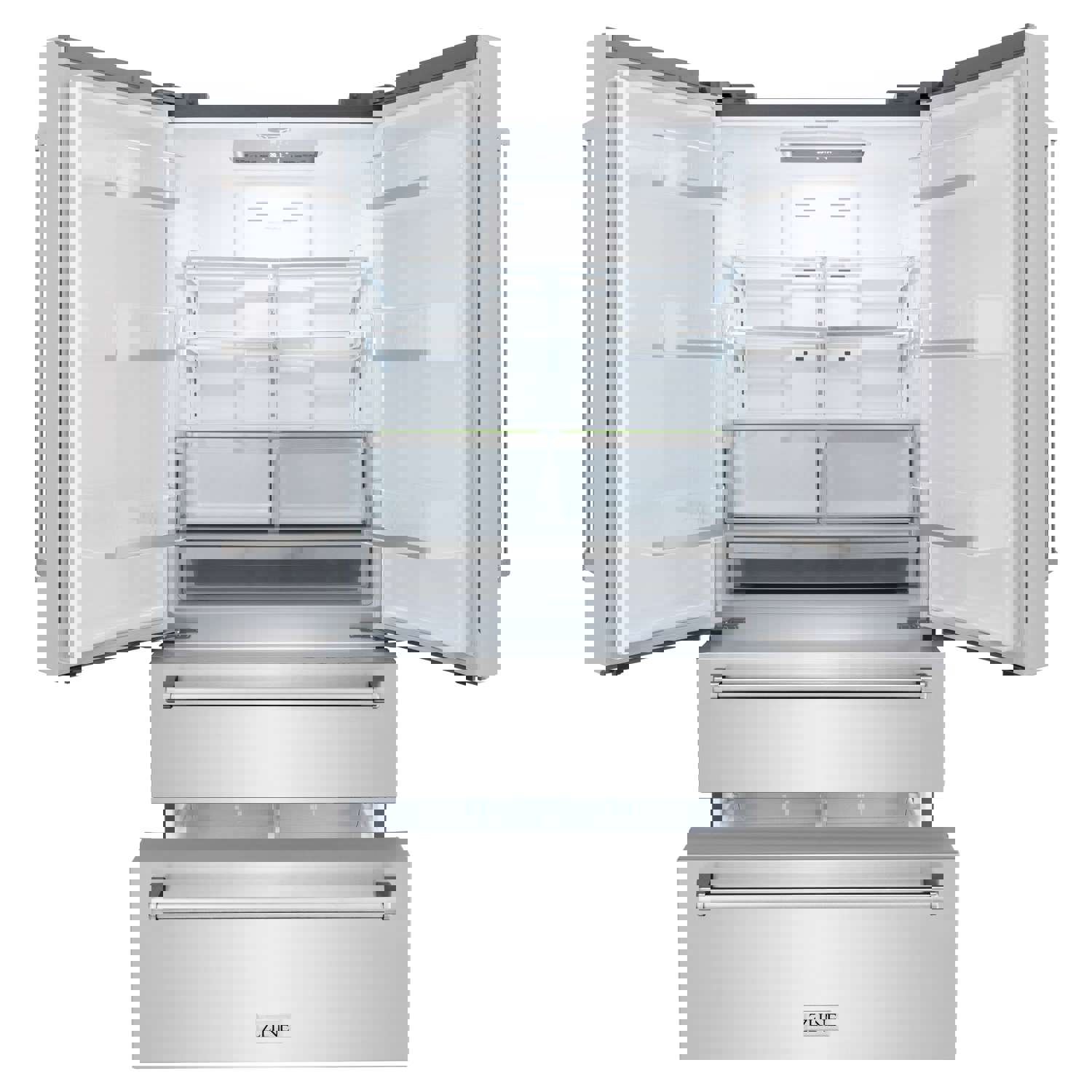 ZLINE 36-Inch 22.5 cu. ft Freestanding French Door Refrigerator with Ice Maker in Fingerprint Resistant Stainless Steel (RFM-36)