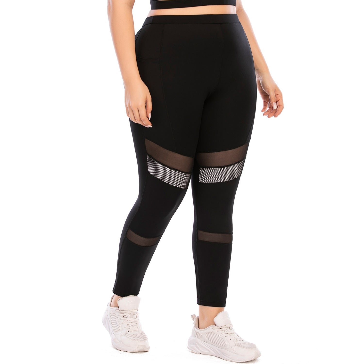 Solid Fitness Matching Set - Polyester Tight-Fitting Sportswear