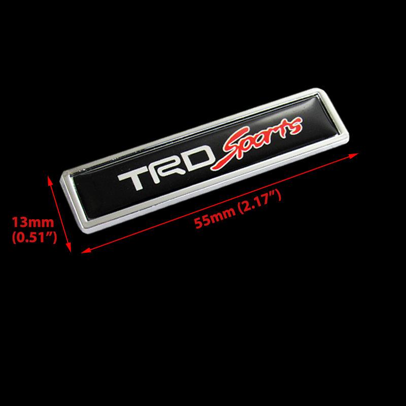 TRD SPORTS TRD TOYOTA 2PC Luxury Auto Car Body Fender Metal Emblem Badge Sticker Decal
