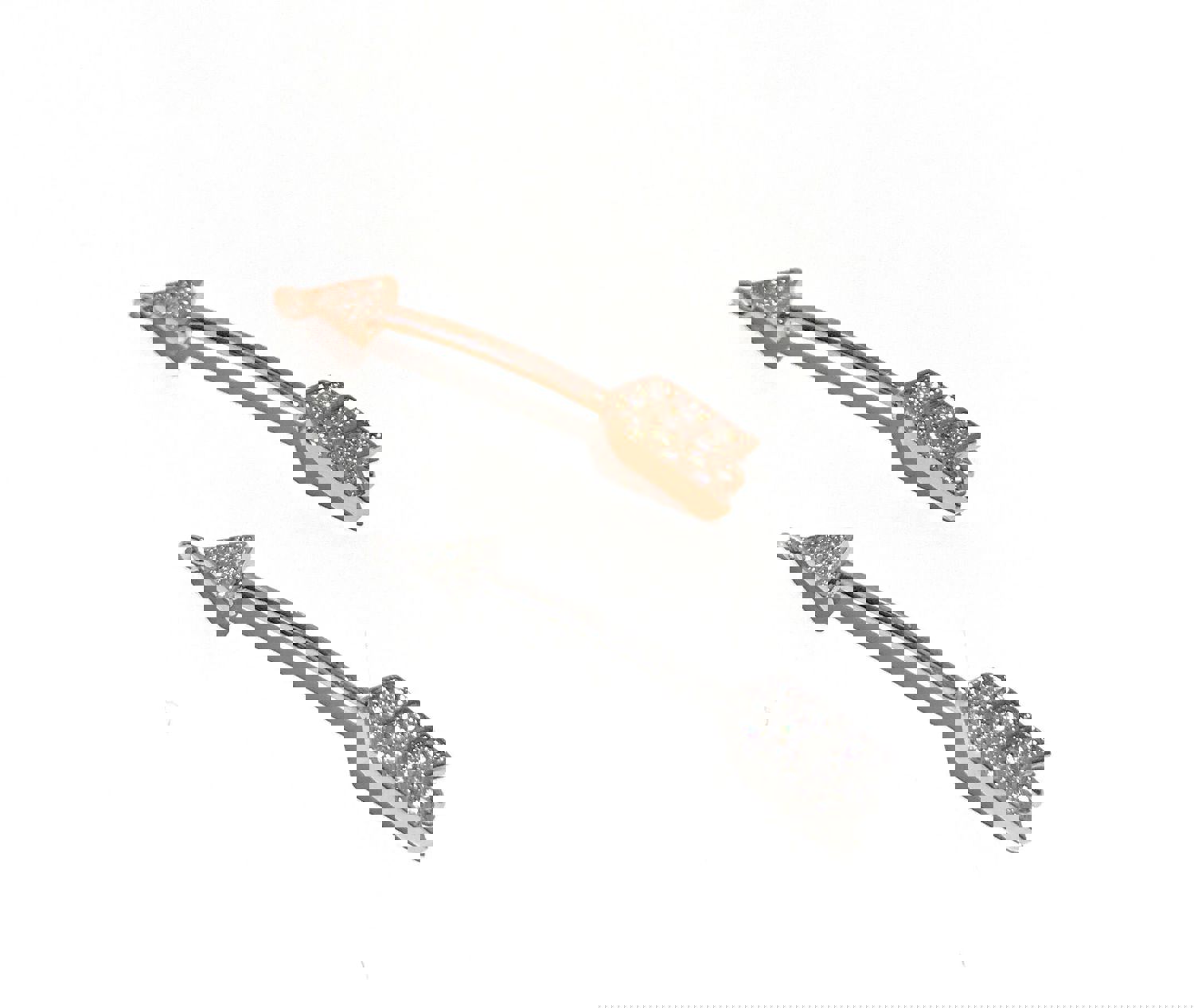 CZ Micro Pave Arrow Connector Jewelry Findings for DIY Jewelry Making