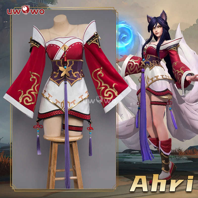 UWOWO League of Legends Ahri Nine Tails Cosplay Costume - Halloween & Game Cosplay