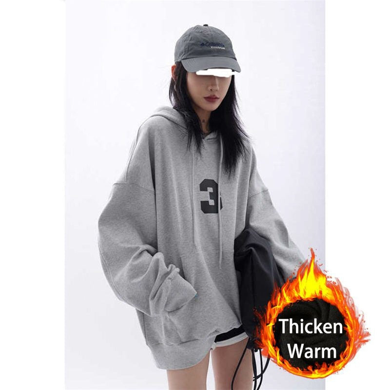 Trizchlor Embroidered Women's Sweater - Autumn Winter Oversize Hoodie