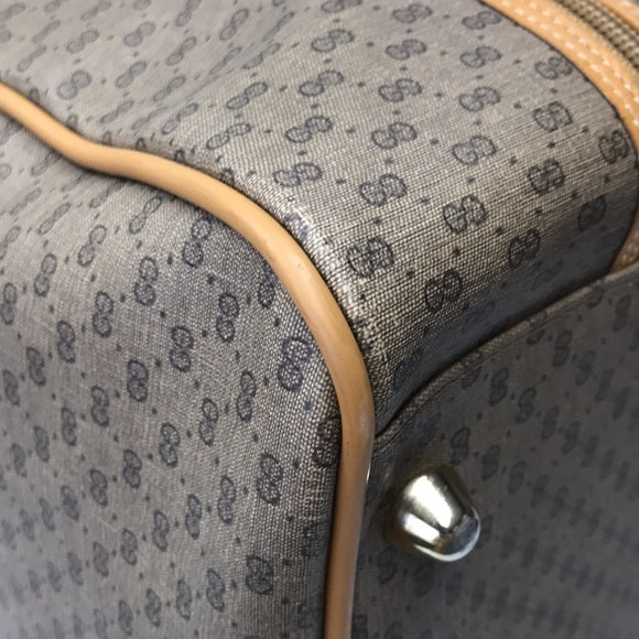 GUCCI DUFFLE TRAVEL BAG WEEKENDER VINTAGE SHERRY