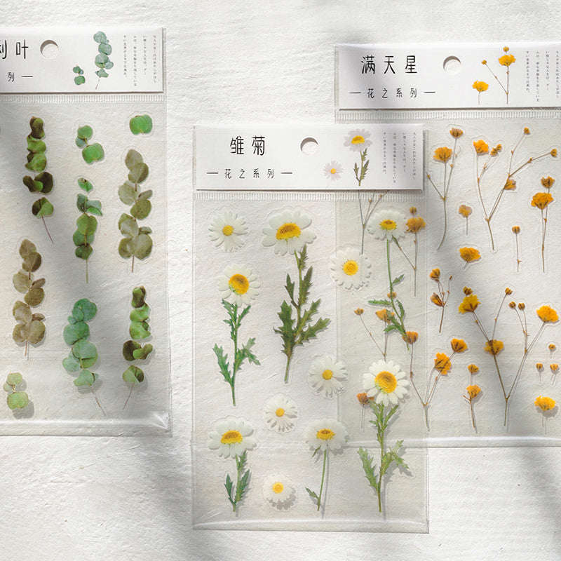 Clear Flowers Sticker Sheet
