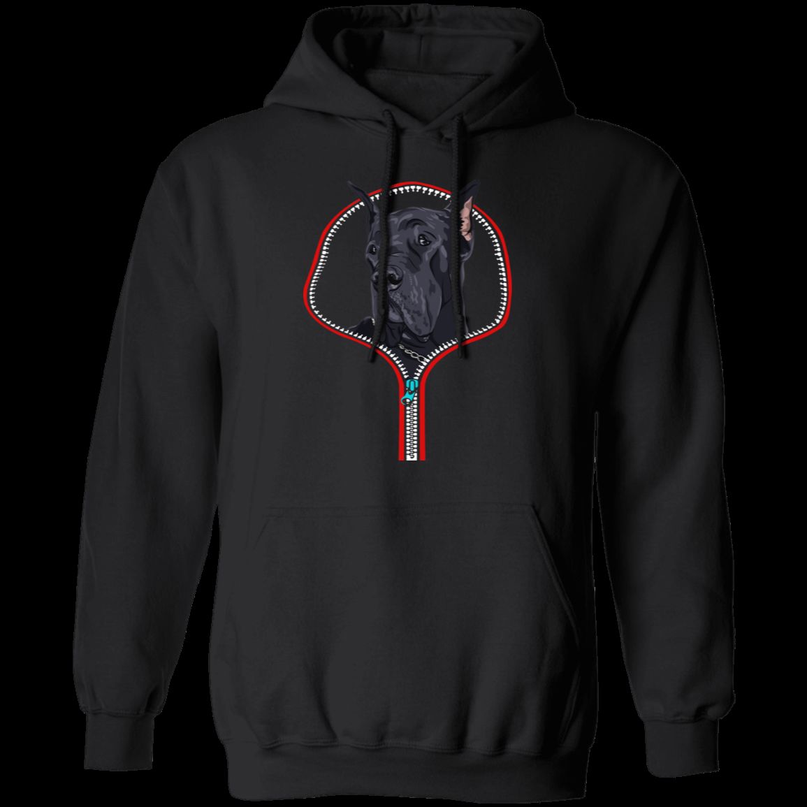 GREAT DANE ZIP-DOWN LADIES Pullover Hoodie 8 oz