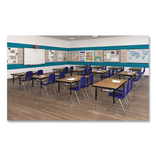Correll Markerboard Activity Table - 48x24 Inches, White Top with Black Legs