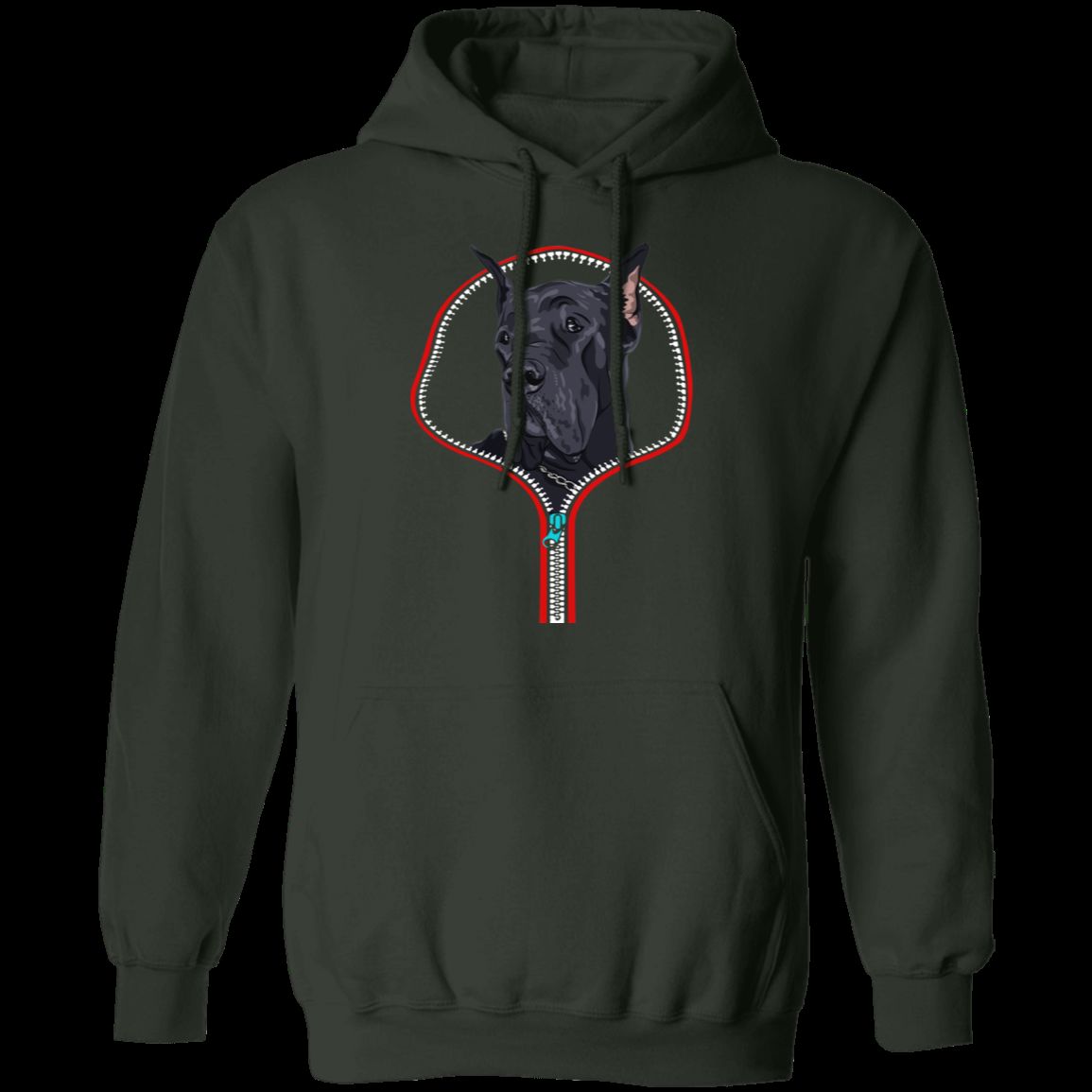 GREAT DANE ZIP-DOWN LADIES Pullover Hoodie 8 oz