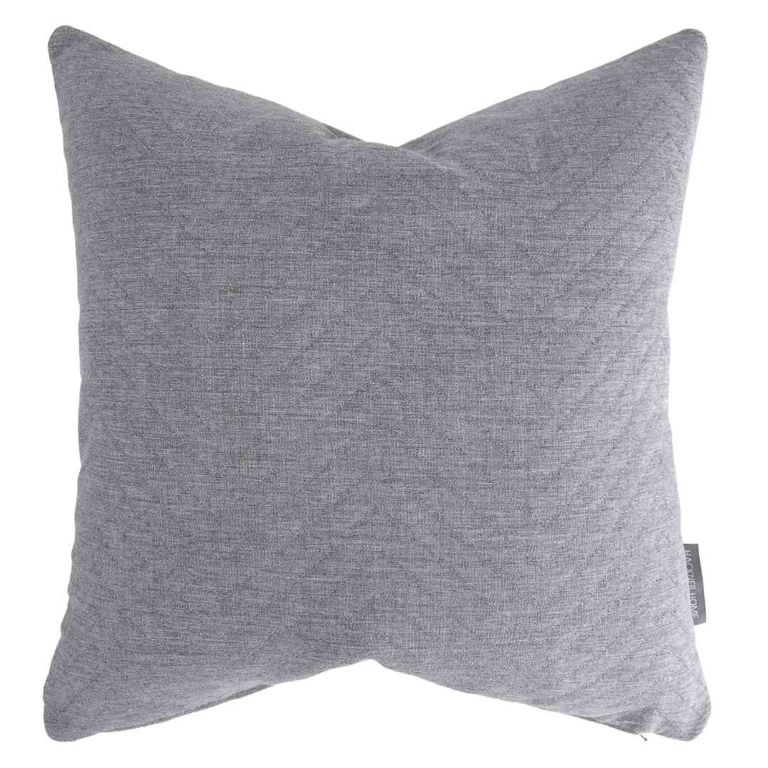 Ada Outdoor Pillow Cover - Durable Gray Chevron Pattern