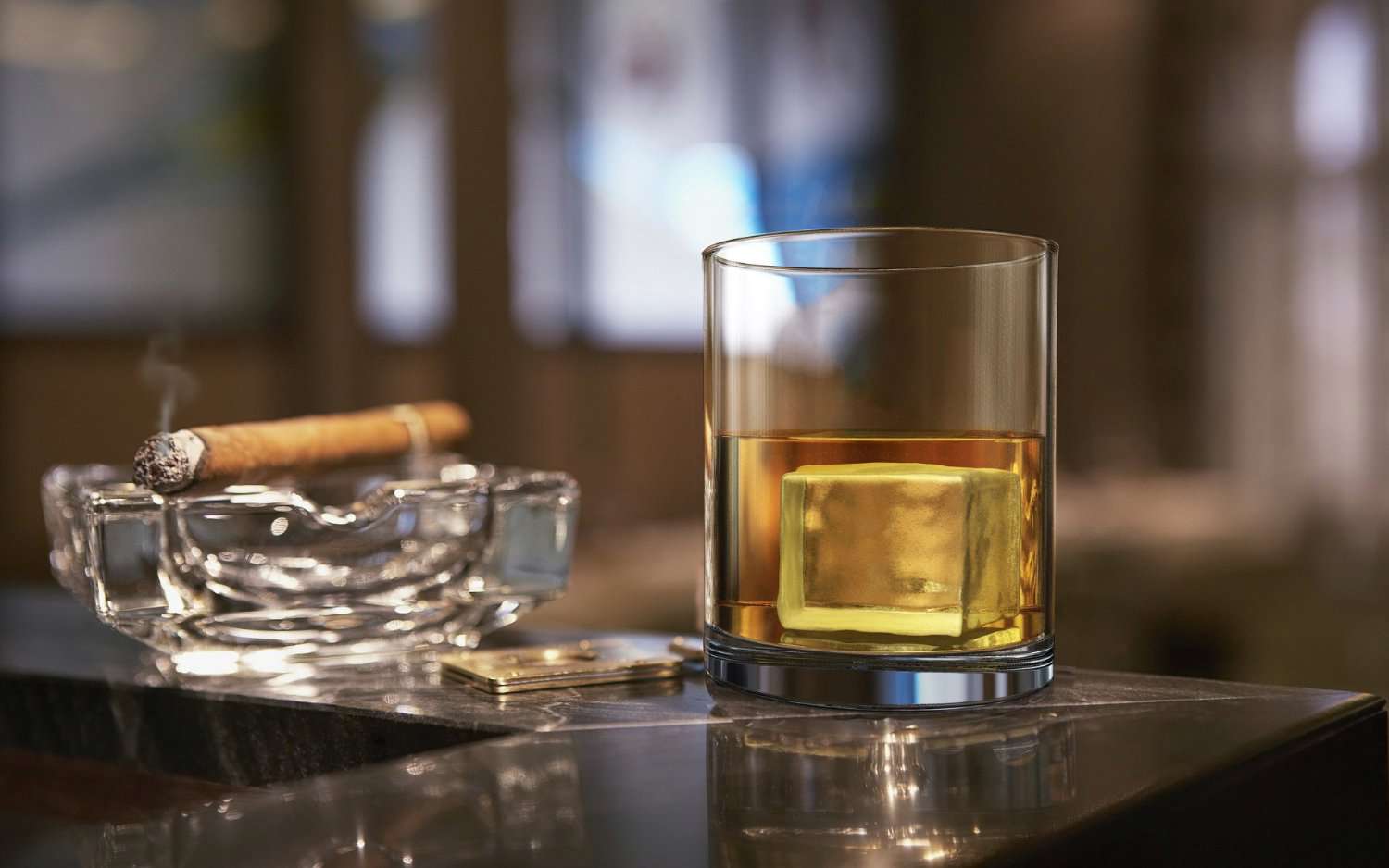 ClearCube Ice Maker by The Whiskey Ball - Directional Freezing System for Jumbo Ice Cubes