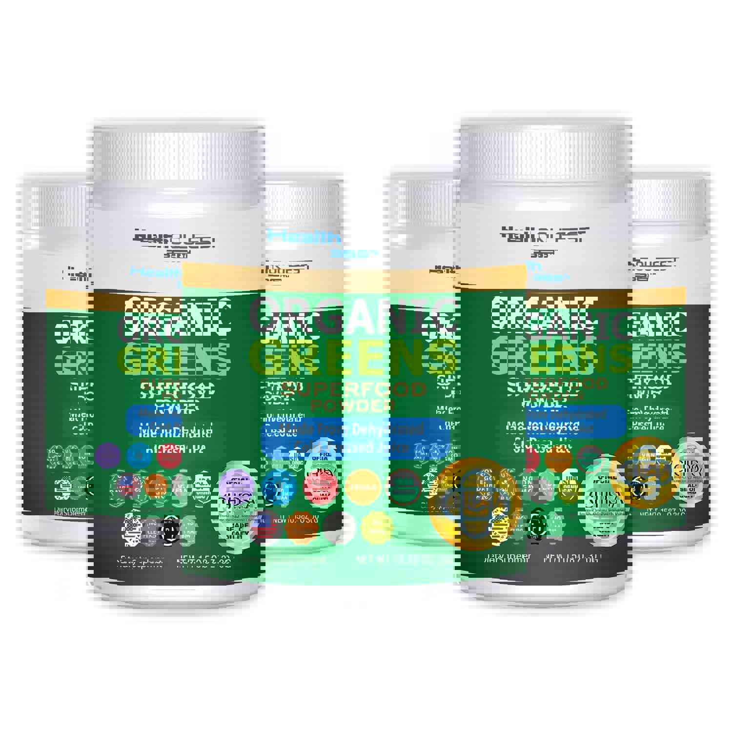 Health Quest 365 Organic Greens - 3 Bottles