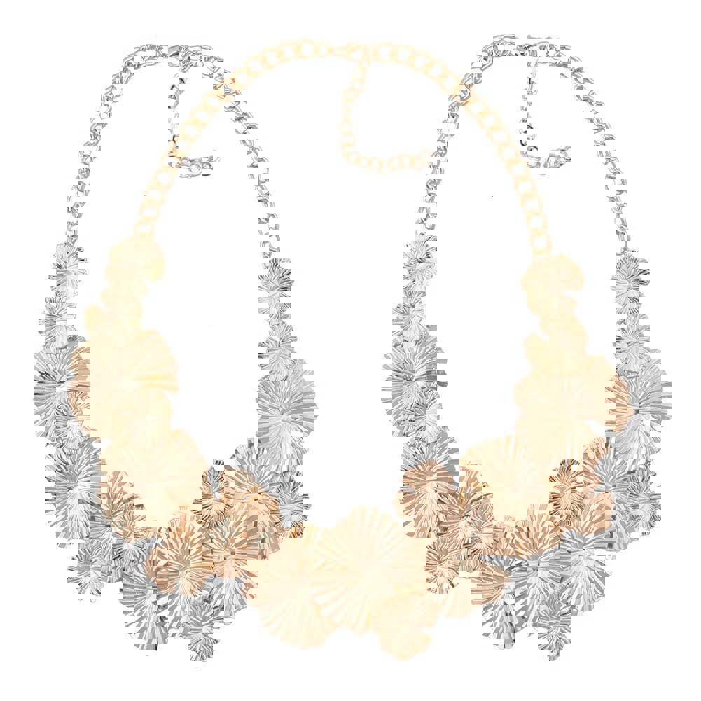 Exaggerated Wind Metal Leaf Choker Necklace for Women