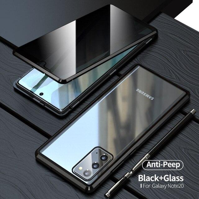 Anti Peeping Privacy Glass Metal Magnetic Case for Samsung Galaxy Note 20/Note 20 Ultra (Buy 2 Get 10% Off)