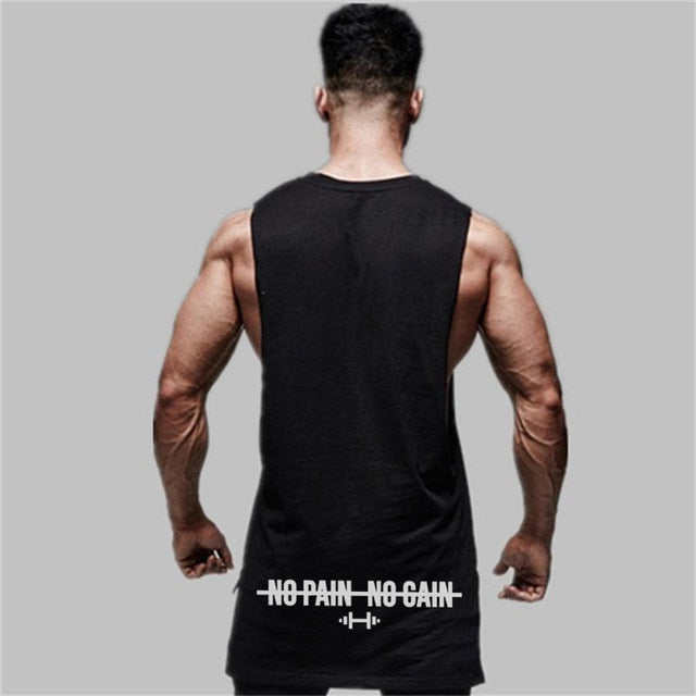 Muscleguys Men's Fitness Tank Top - Gym Workout Sleeveless Shirt with Extended Cut Armholes