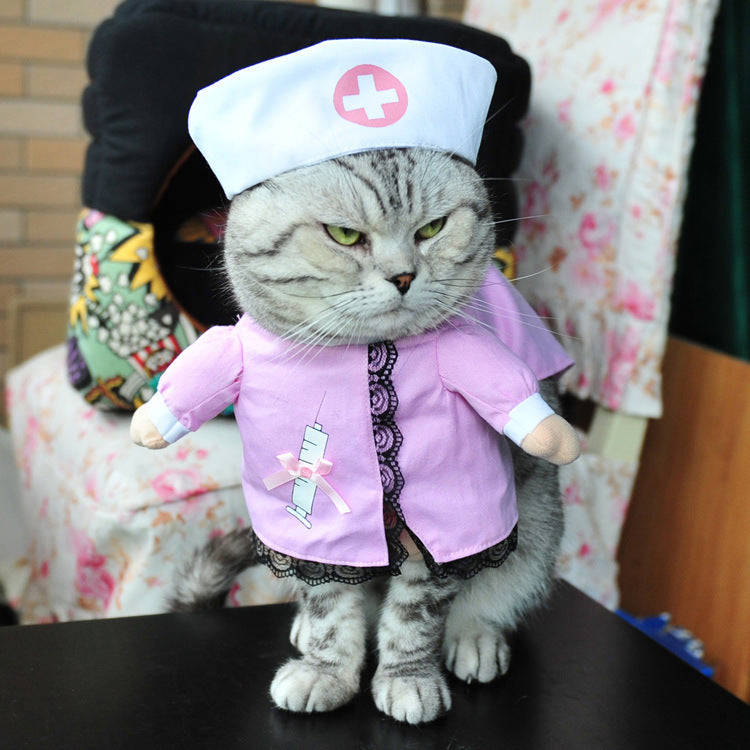 Halloween Dog Costumes - Pirate, Police, Doctor, Guitar, Funny Dress for Pets
