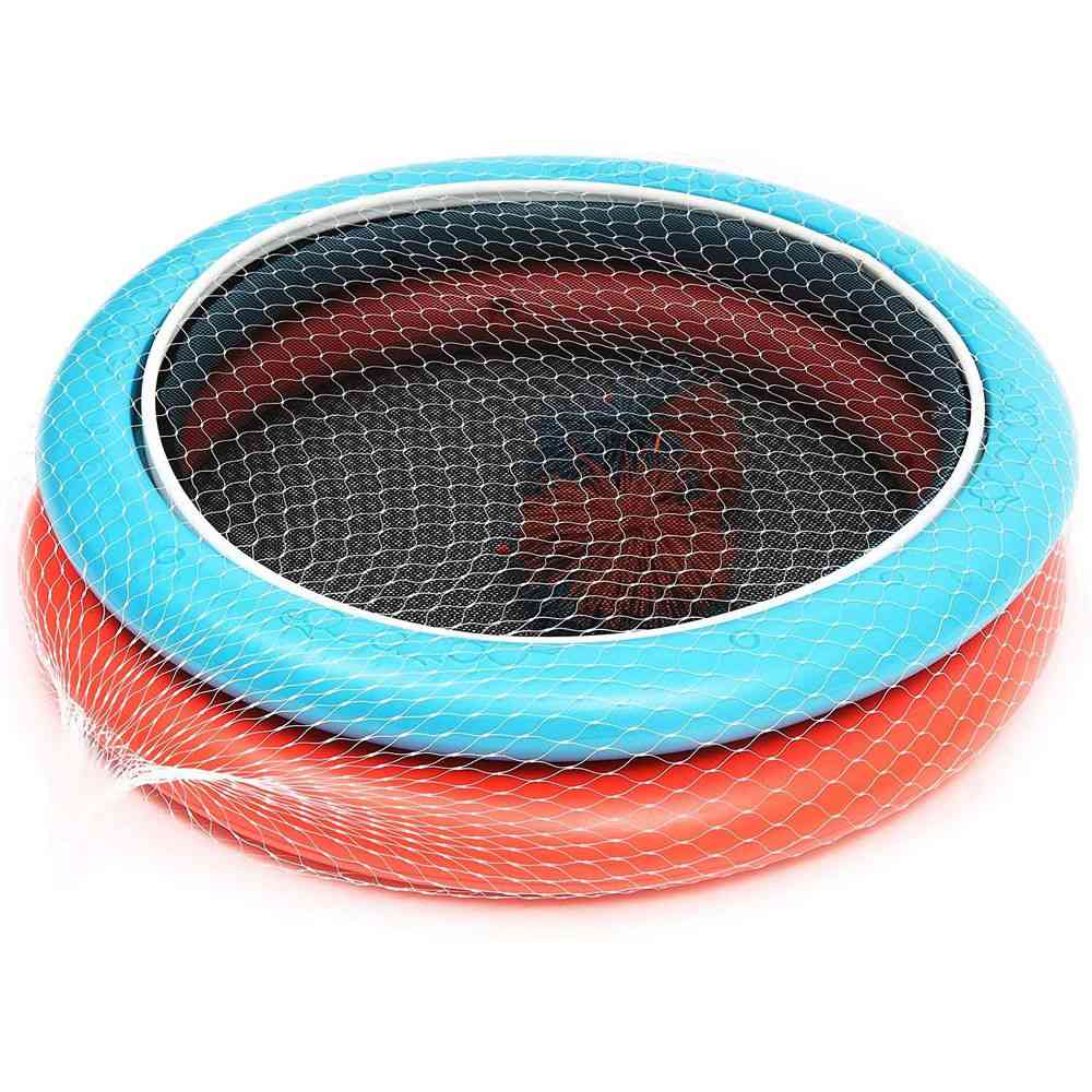 Outdoor Flying Disc Game Set with 2 Paddles and 2 Rubber Balls for Beach and Pool Fun