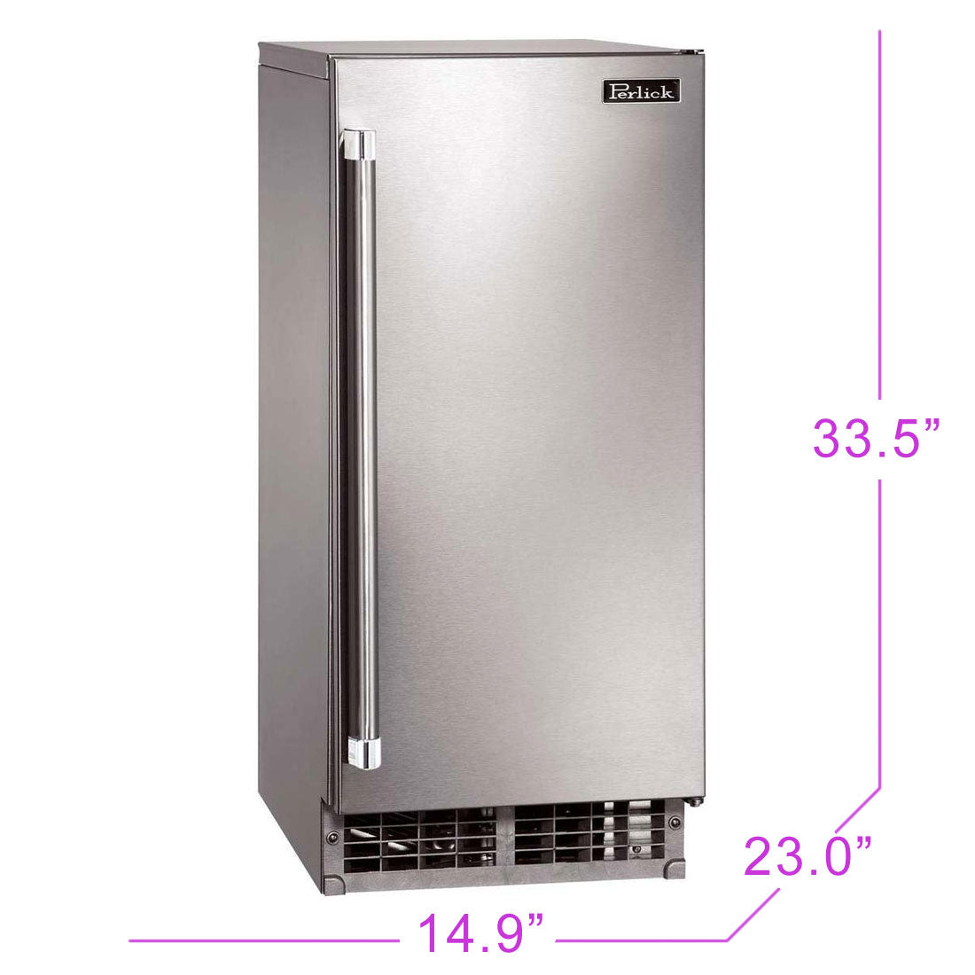 Perlick Signature Series Cubelet Ice Maker - H80CIMW with Panel-Ready Solid Door