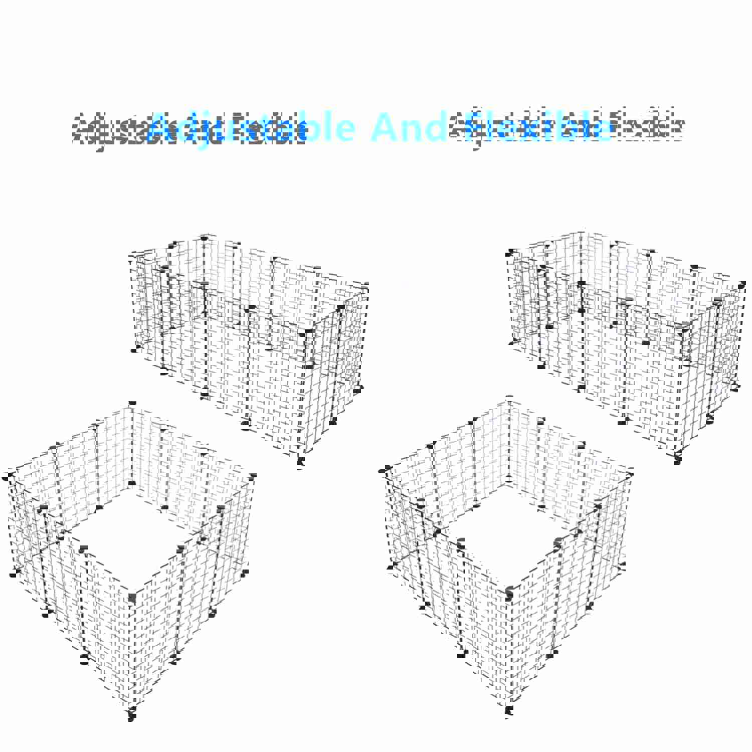 UWR-Nite Pet Playpen, Small Animals Cage DIY Wire Fence with Door for Indoor/Outdoor Use