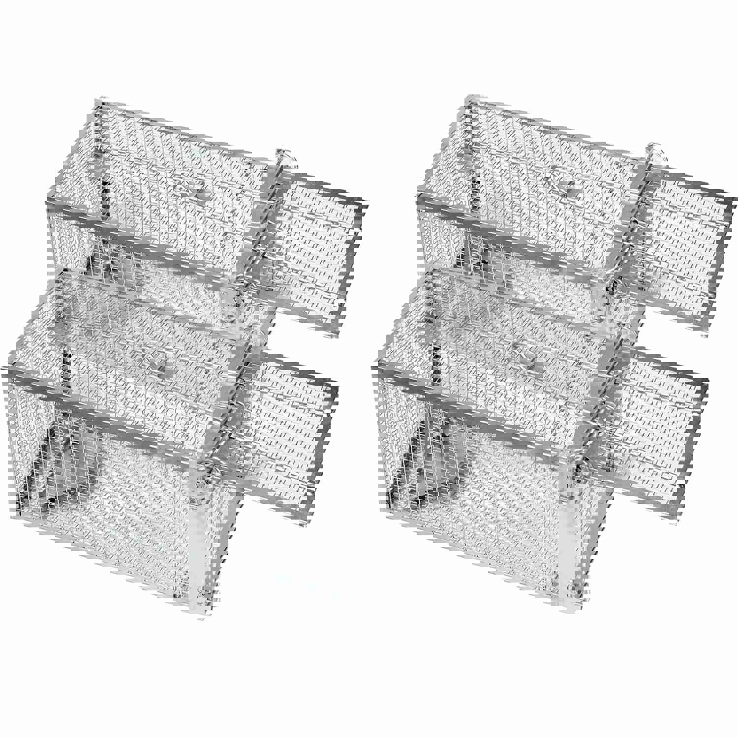 2-Pack Humane Rat Cage Traps, Live Mouse Rat Traps Catch and Release for Indoor Outdoor, Small Animals Traps
