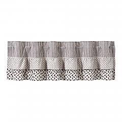 Florette Ruffled Valance 16x60 - Farmhouse Style Window Treatment
