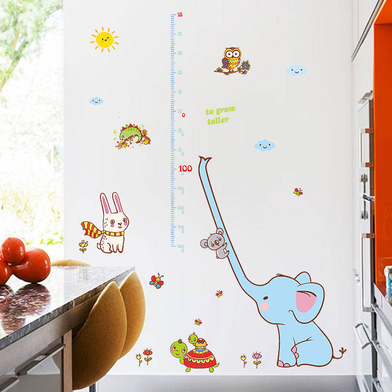 Decal Mile Height Chart - Kids Growth Measure Wall Stickers for Nursery and Classroom