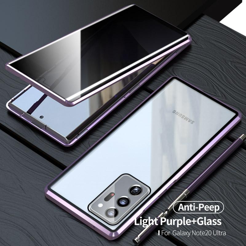 Anti Peeping Privacy Glass Metal Magnetic Case for Samsung Galaxy Note 20/Note 20 Ultra (Buy 2 Get 10% Off)