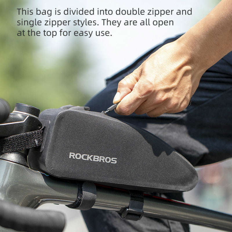 ROCKBROS Waterproof Bicycle Frame Bag for MTB & Road Bikes - Large Capacity Front Top Tube Pannier