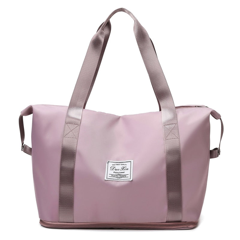 Lkblock Large Capacity Folding Travel Bag - Waterproof Duffle for Gym, Yoga & Business