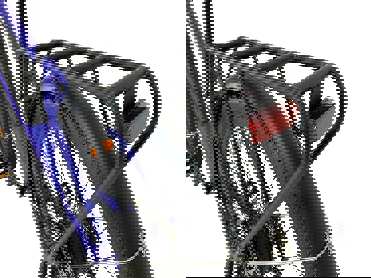 Sport Electric Bike - 500W Geared Hub, Cobalt Blue & Black