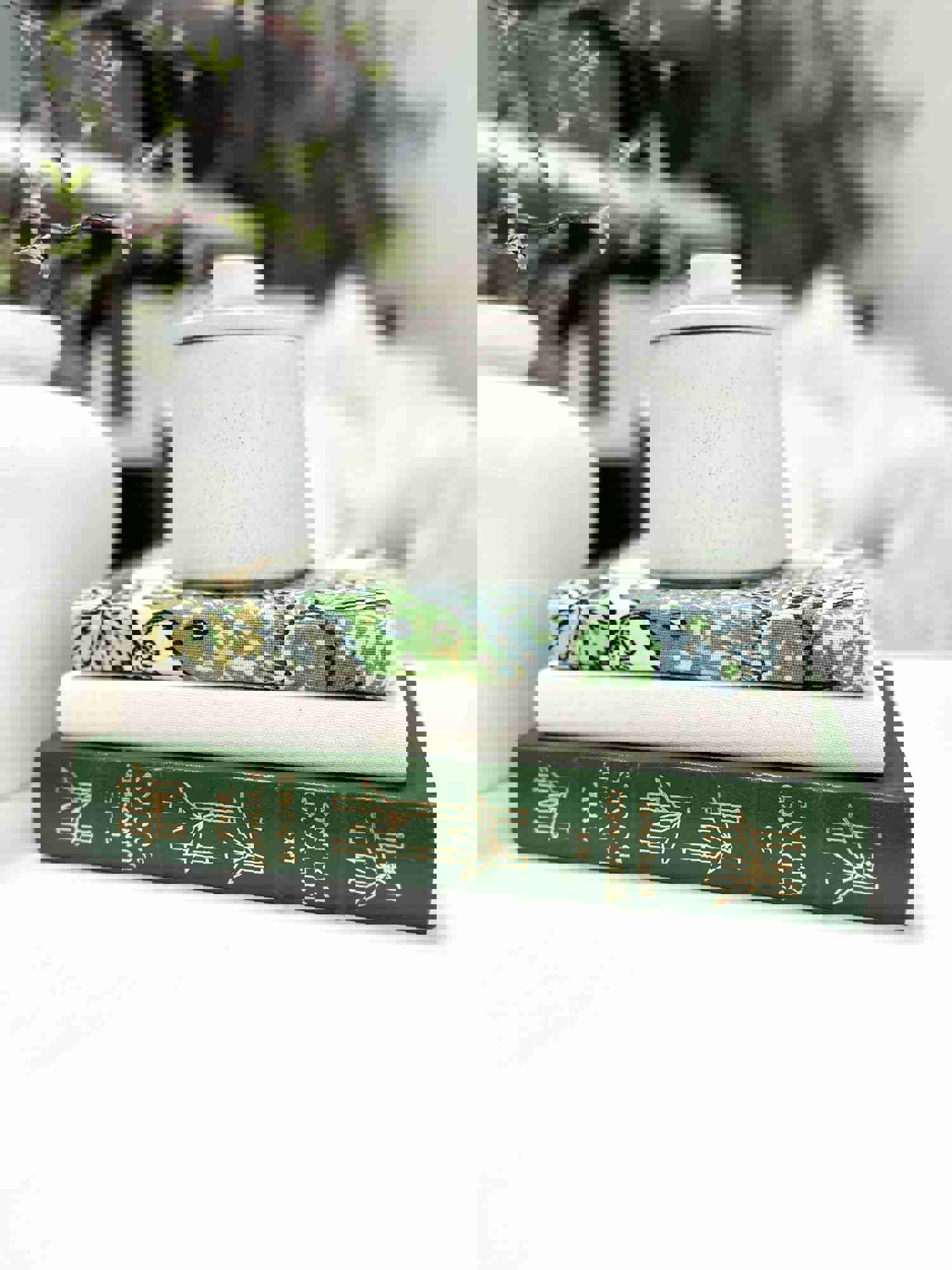 Green Book Set - Decorative Hardcover Books for Home Decor