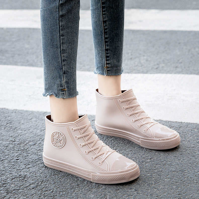Spring And Autumn Fashion Women's Trend Short Working Rain Boots