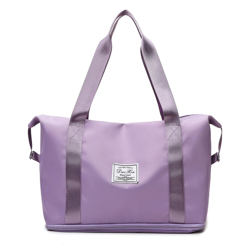 Lkblock Large Capacity Folding Travel Bag - Waterproof Duffle for Gym, Yoga & Business