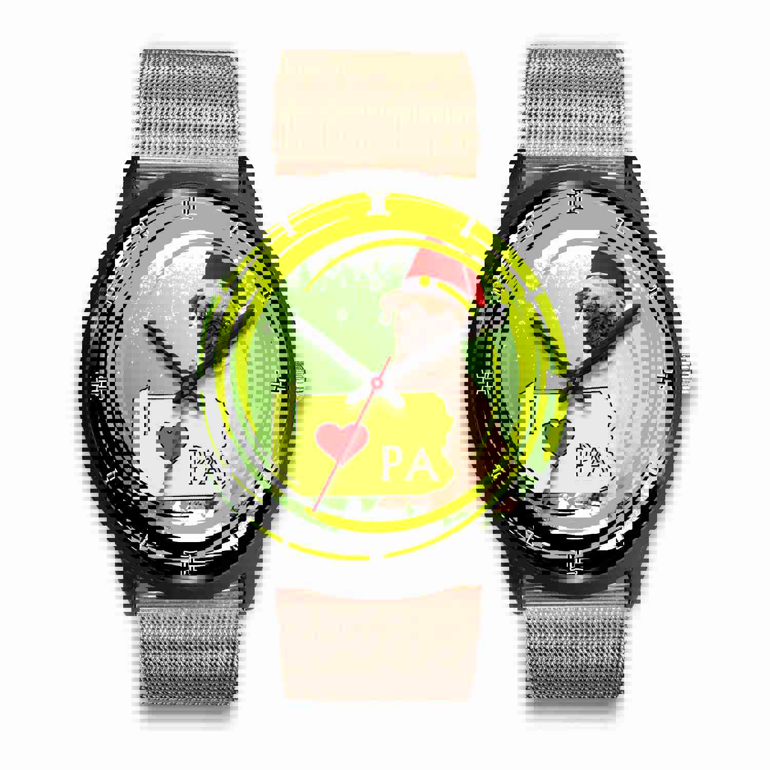 Pug Dog Pennsylvania Christmas Special Wrist Watch