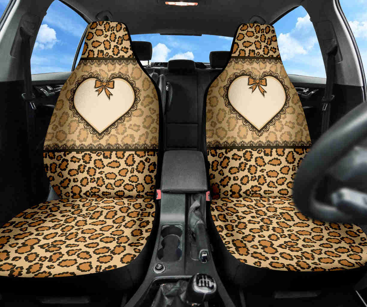 Leopard Heart Skin Wild Car Seat Covers